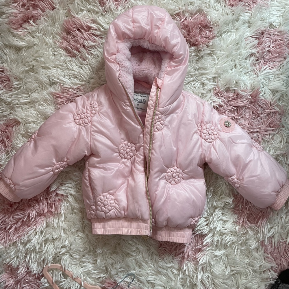 Pink Quilted Baby Snowsuit